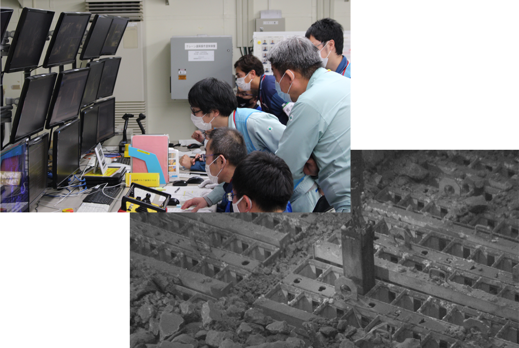 Supporting the removal of spent fuel at a remote operation room (Source: Tokyo Electric Power Company Holdings, Inc.)